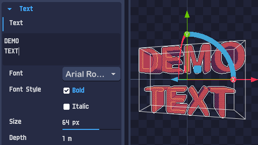2D & 3D text