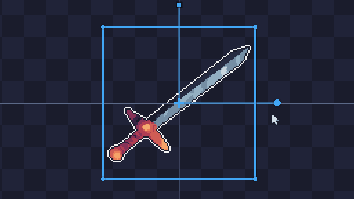 Pixel art oriented transformation animated
