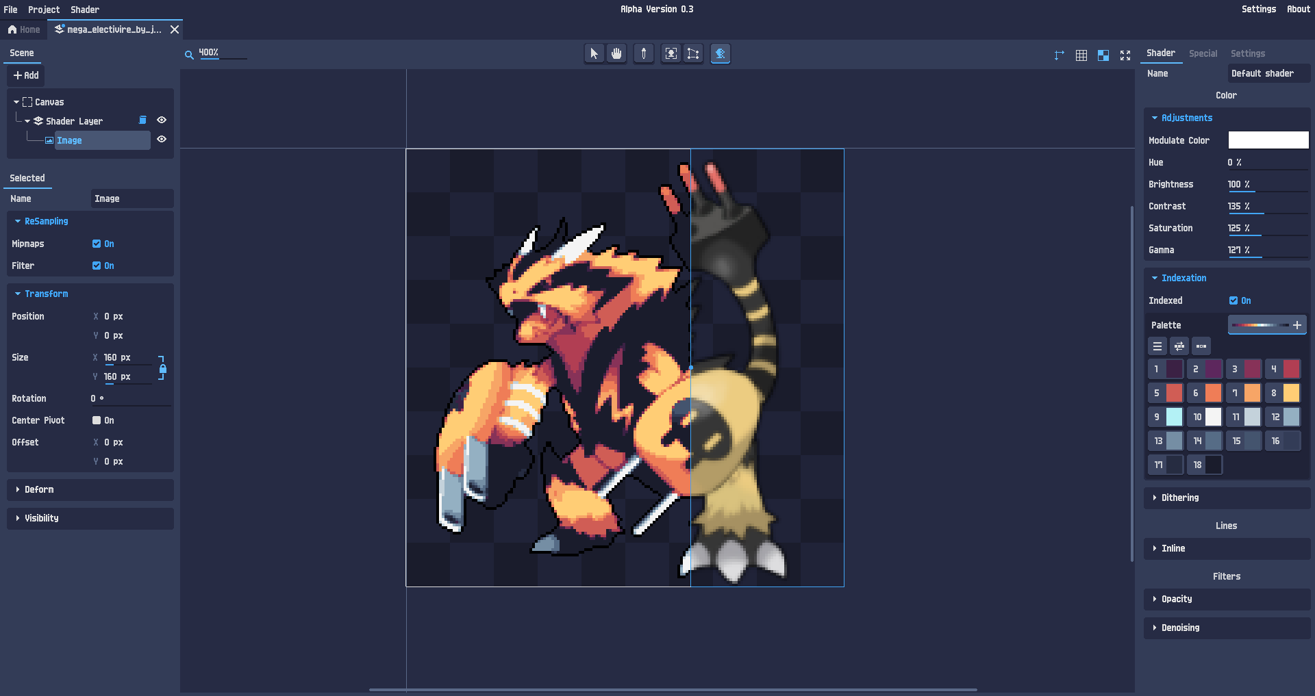 PixelOver editor - pixel art creation software